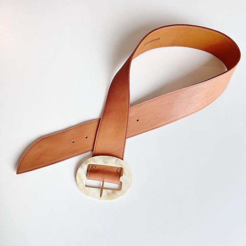 ceinture cuir marron large