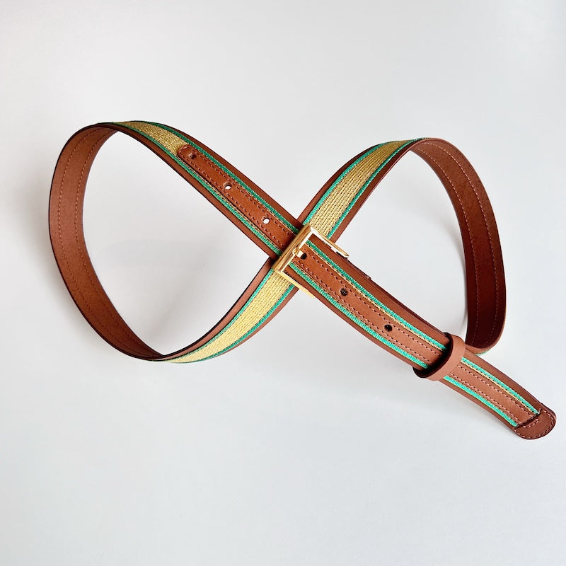 ceinture marron cuir coloré