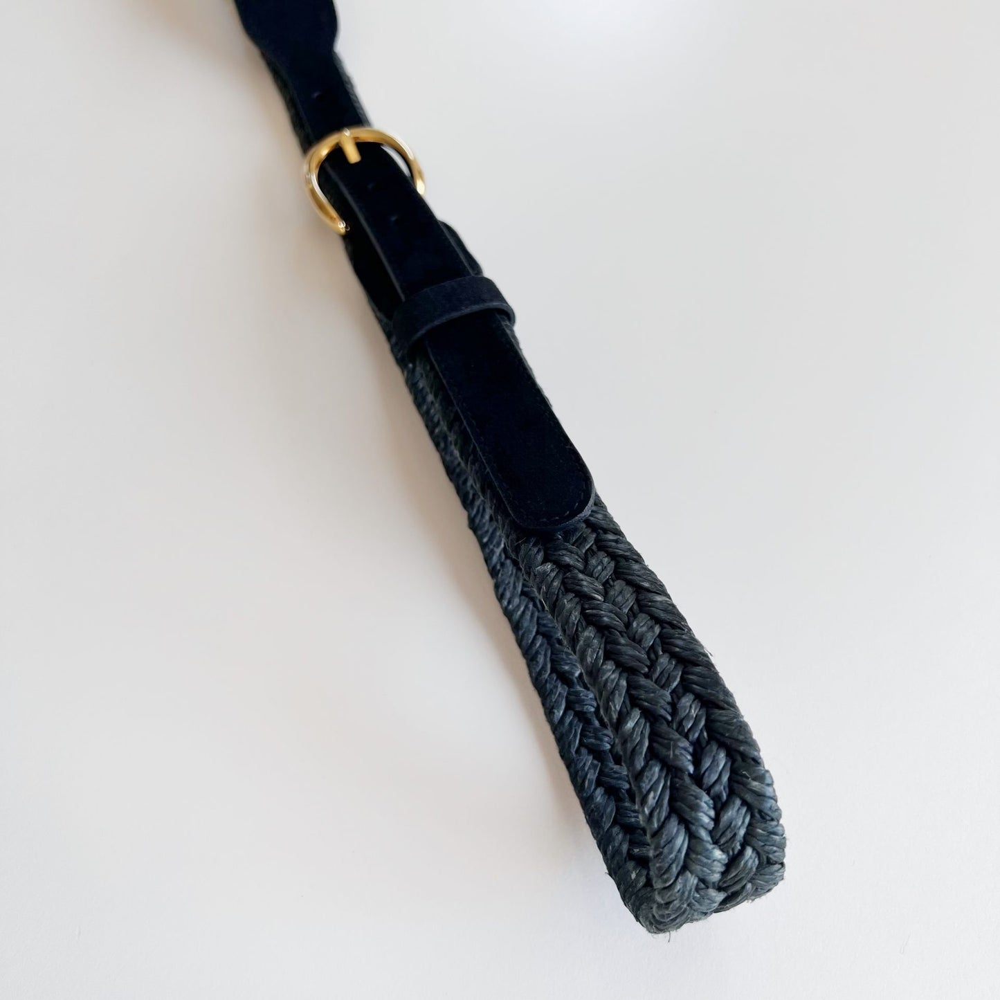 ceinture en corde tressée noire