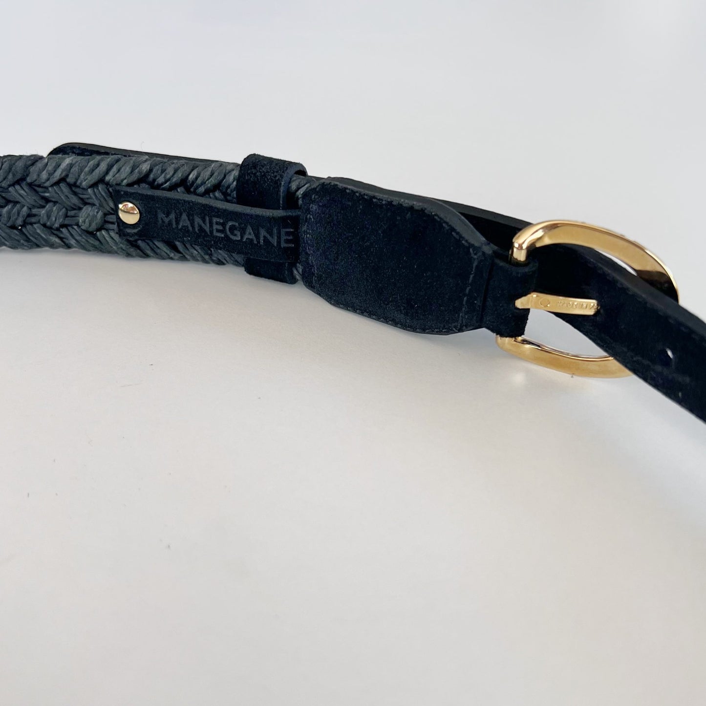 ceinture corde tressée noire