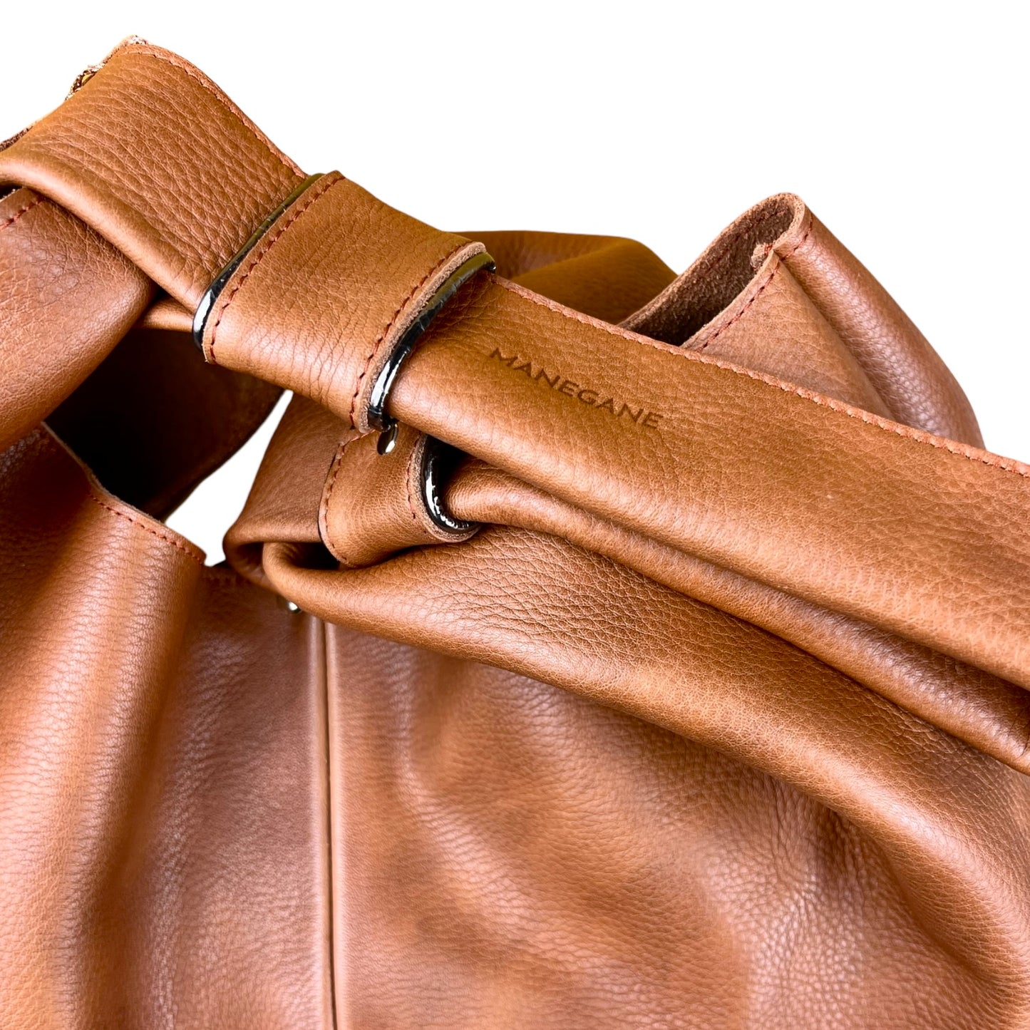 CABAS NAIMA cuir Pecan