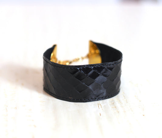 Manchette en python Noire