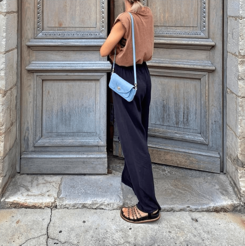 sac à main cuir bleu