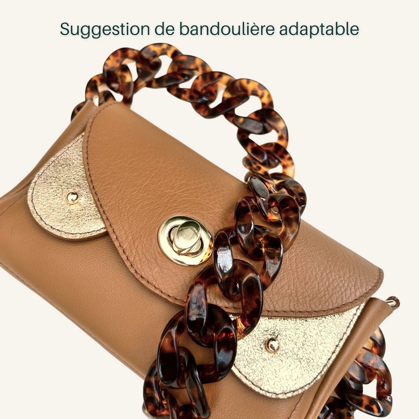 Bisou Bag Mini Moka Light gold