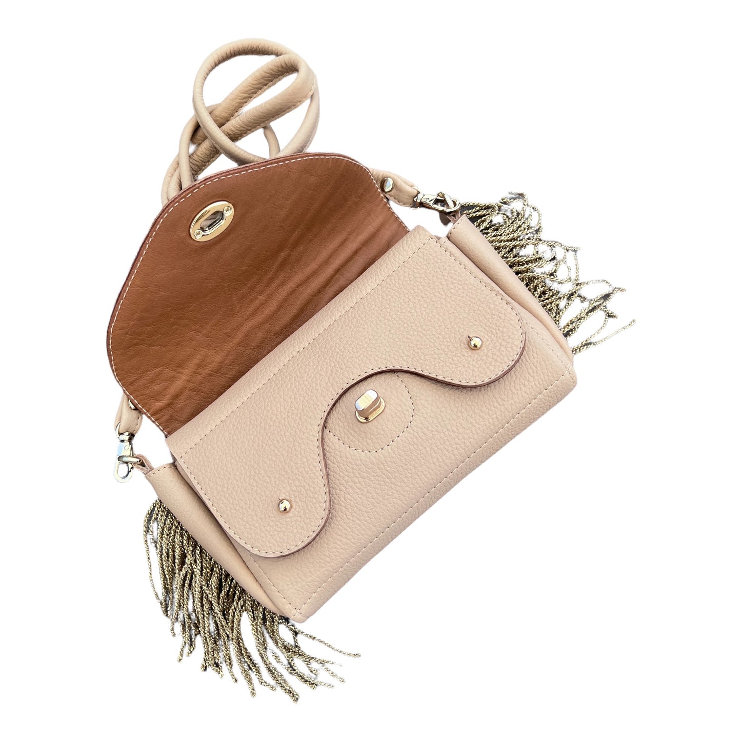 Bisou Bag Mini Dune avec franges lurex