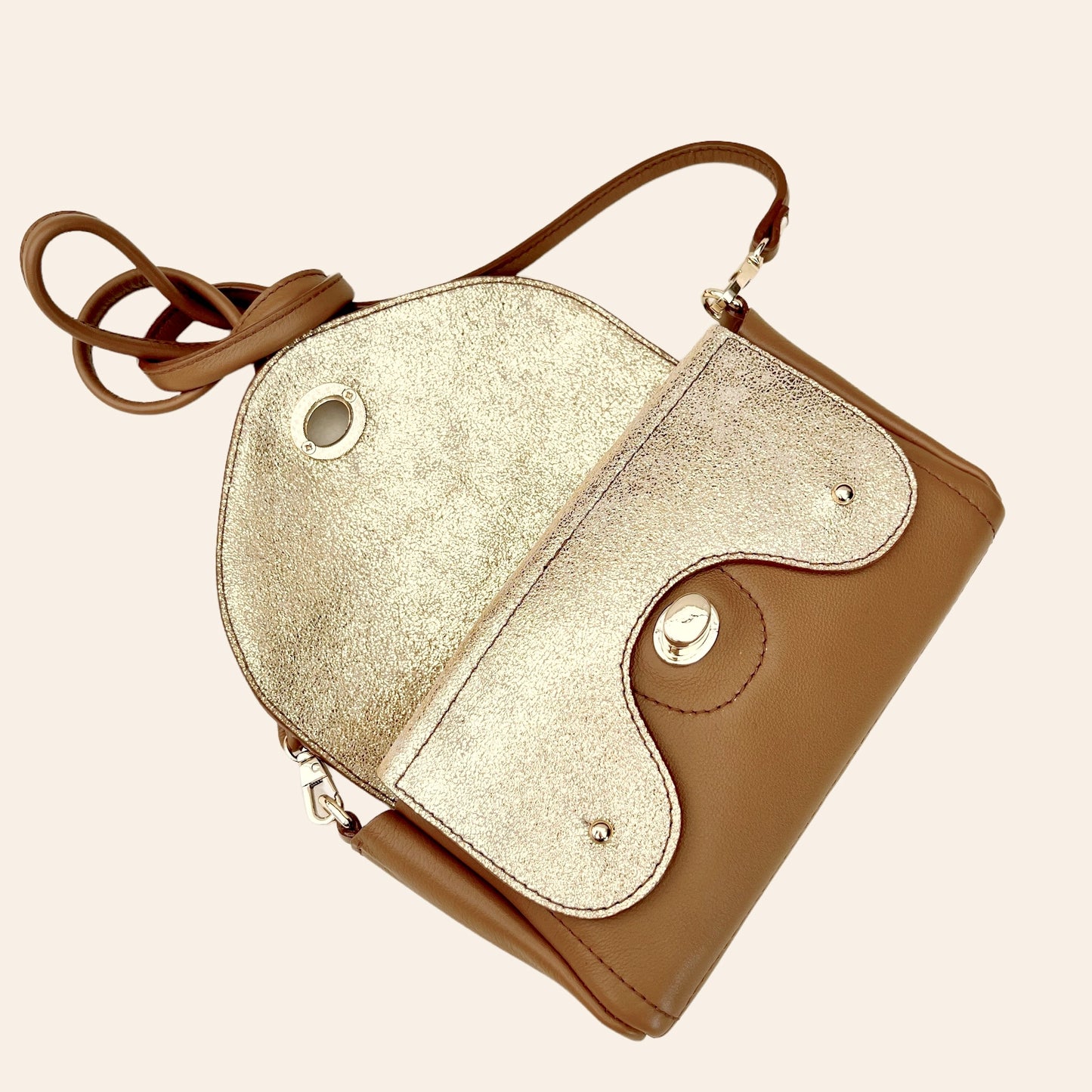 Bisou Bag Mini Moka Light gold
