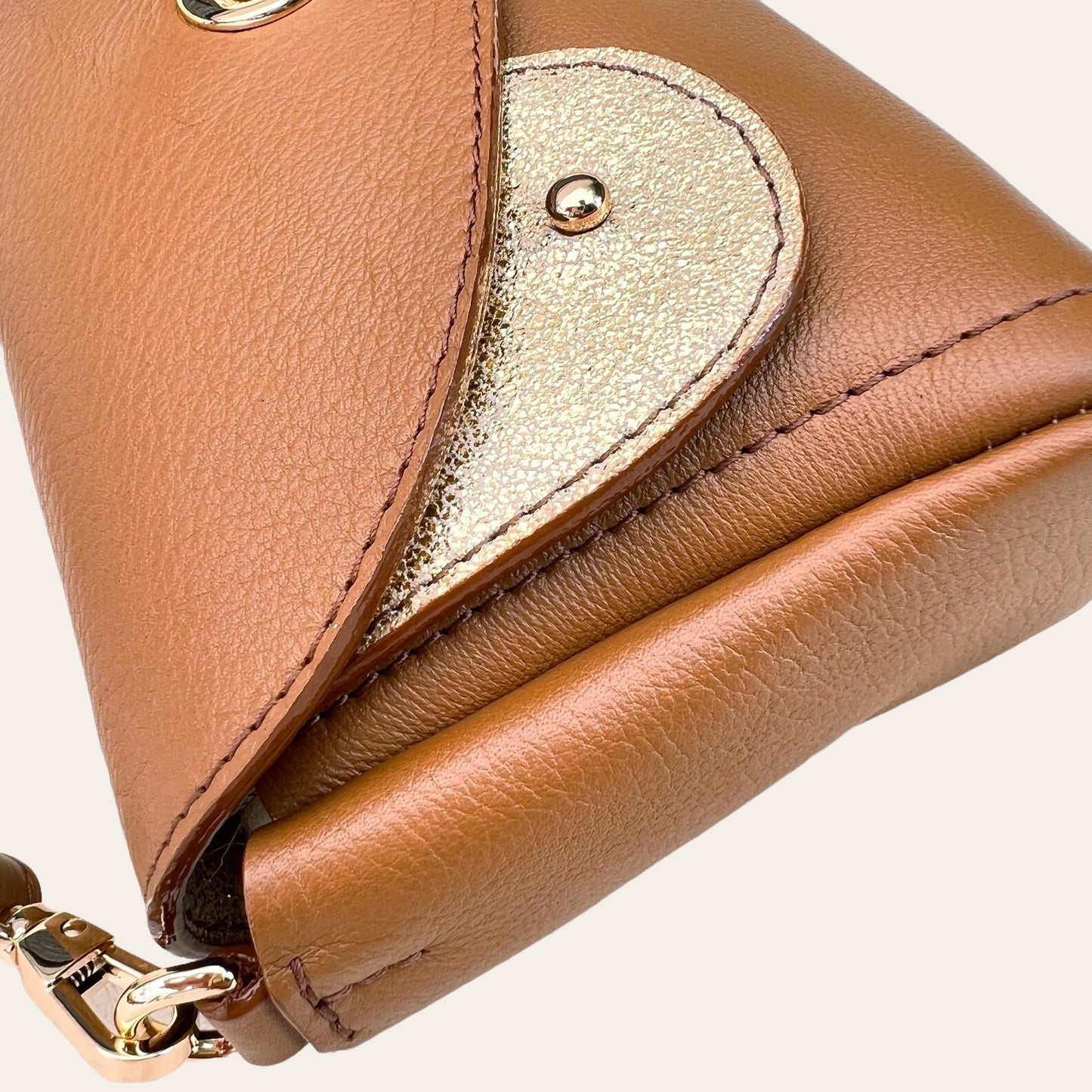 Bisou Bag Mini Moka Light gold