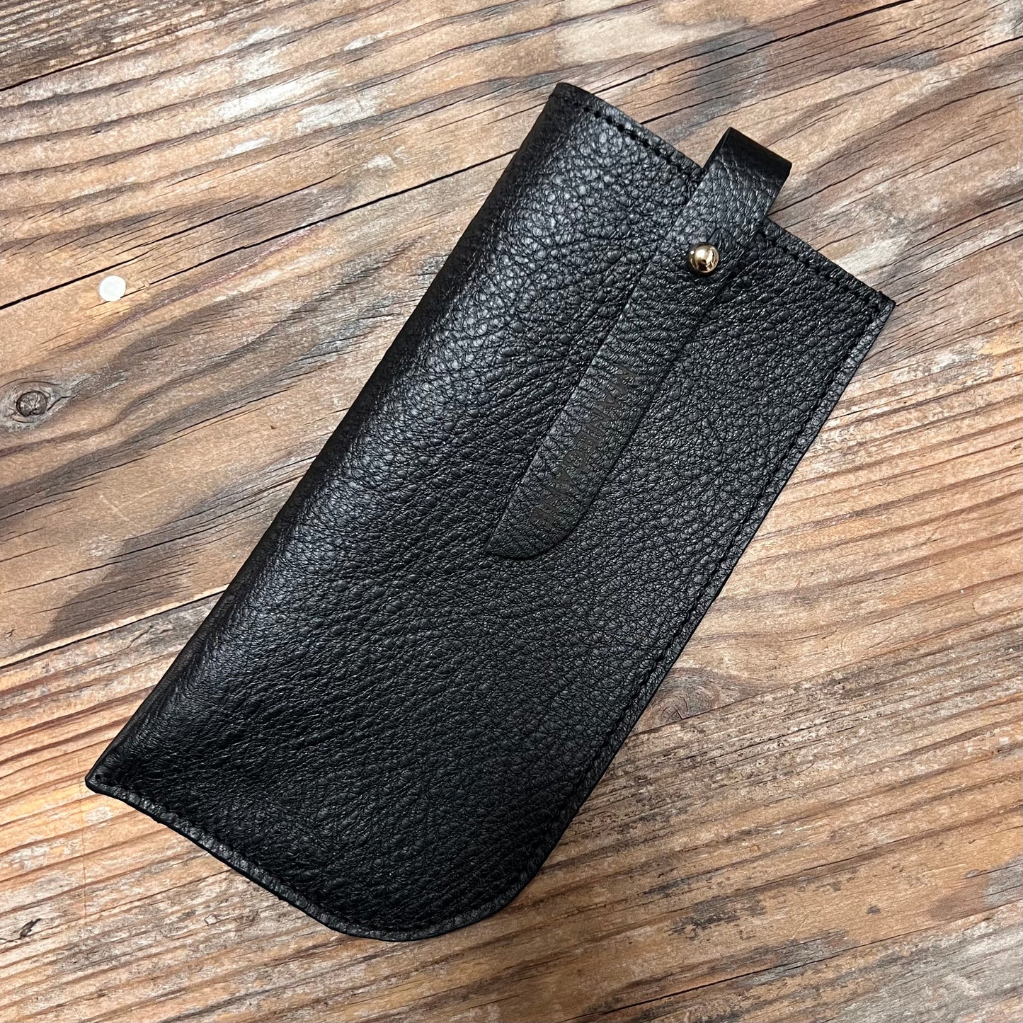 Etui à lunettes Noir grainé avec ou sans cordon ajustable