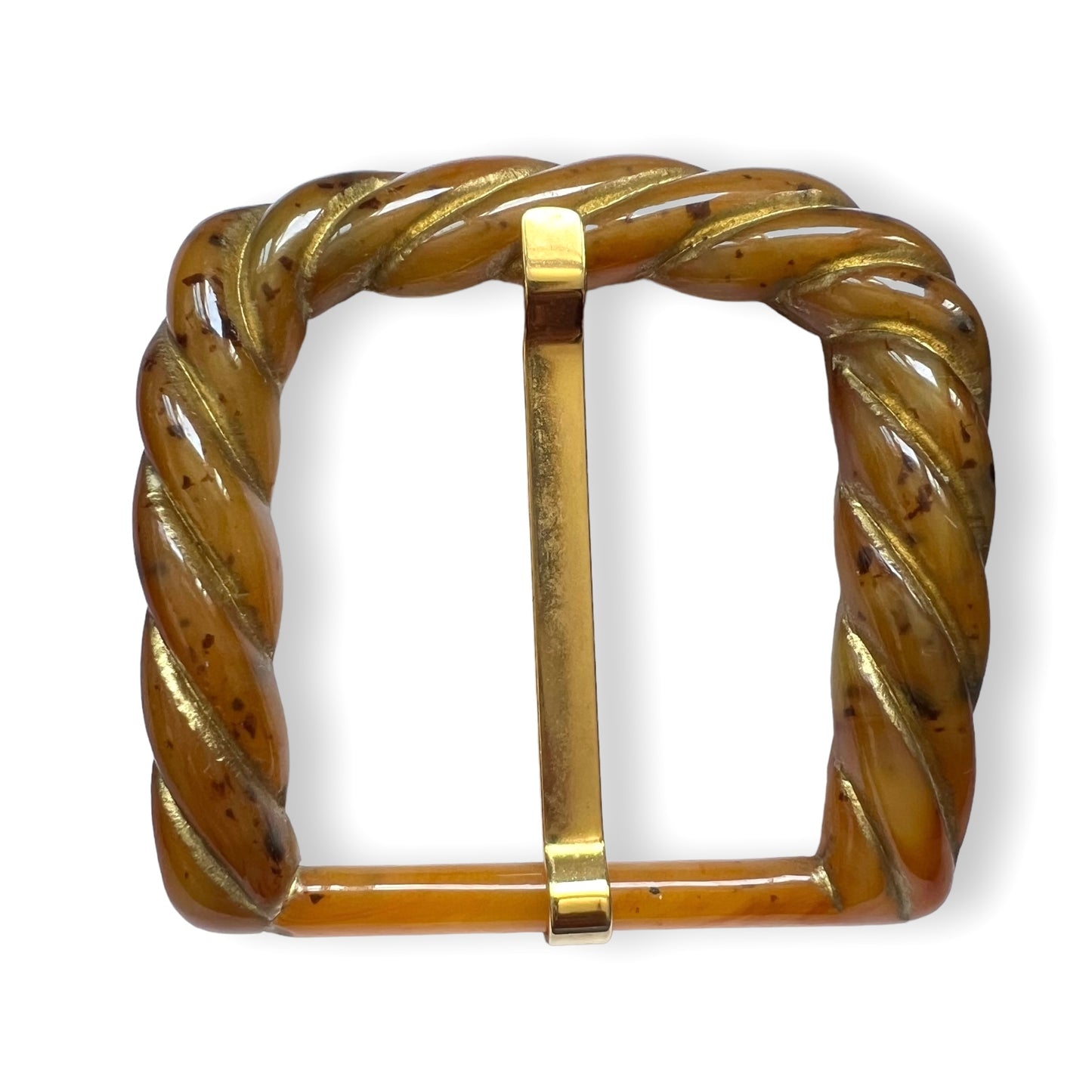 Ceinture cuir 55 mm avec sa Boucle Vintage Grande Torsade