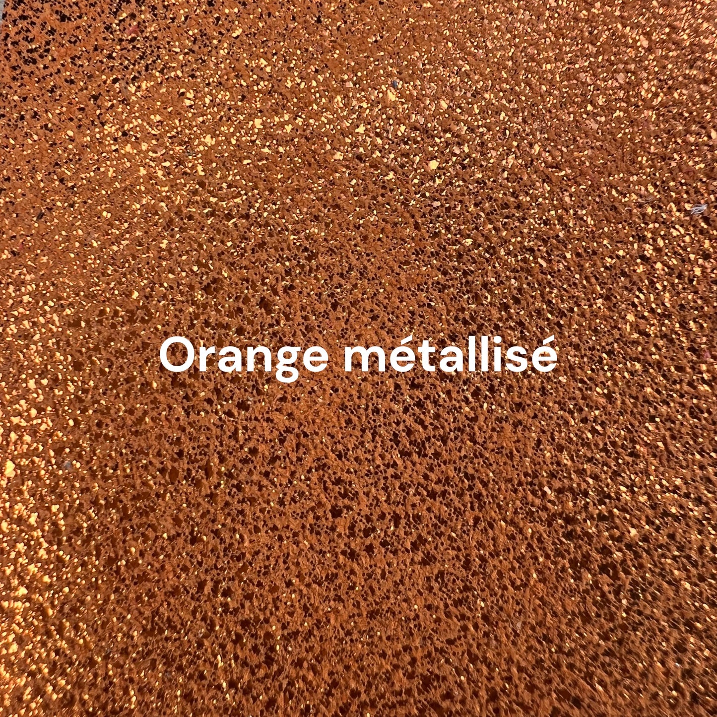 carnet en cuir orange métallisé 