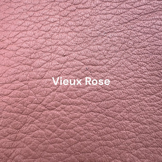 carnet en cuir vieux rose