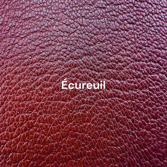 cuir pour carnet marron rouge