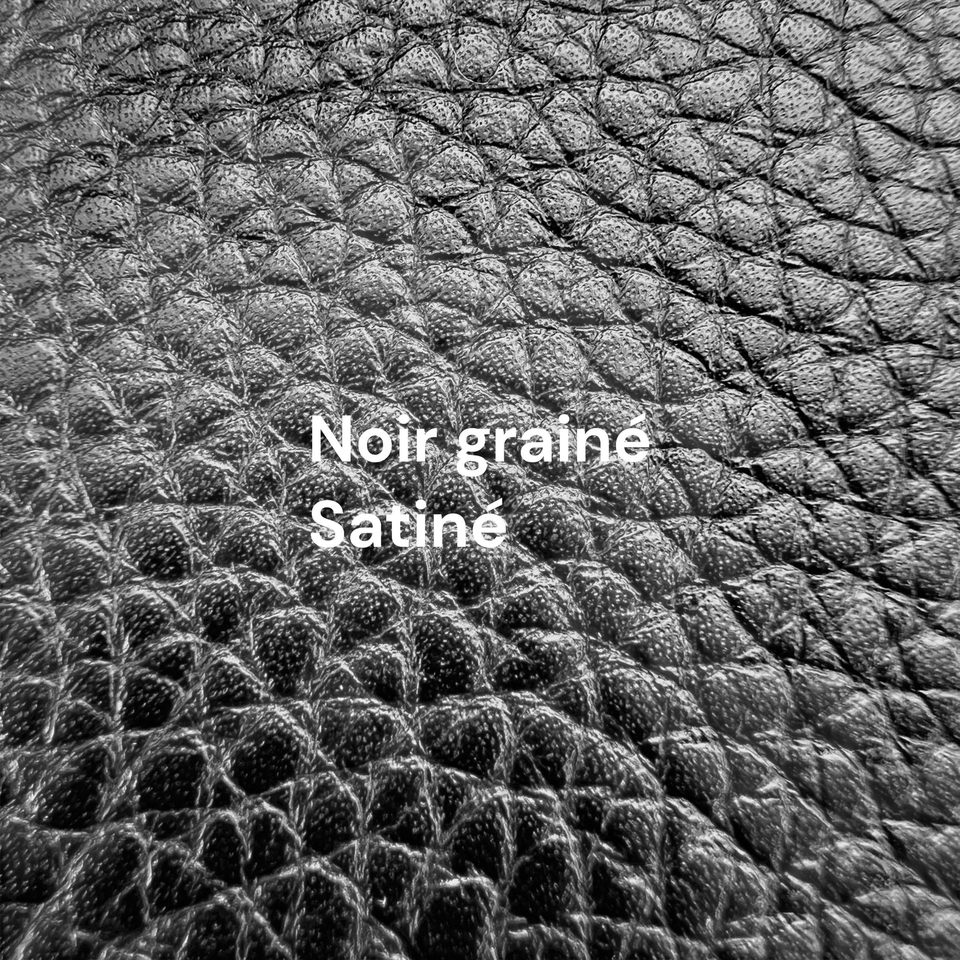 cuir noir grainé pour objet de maroquinerie 