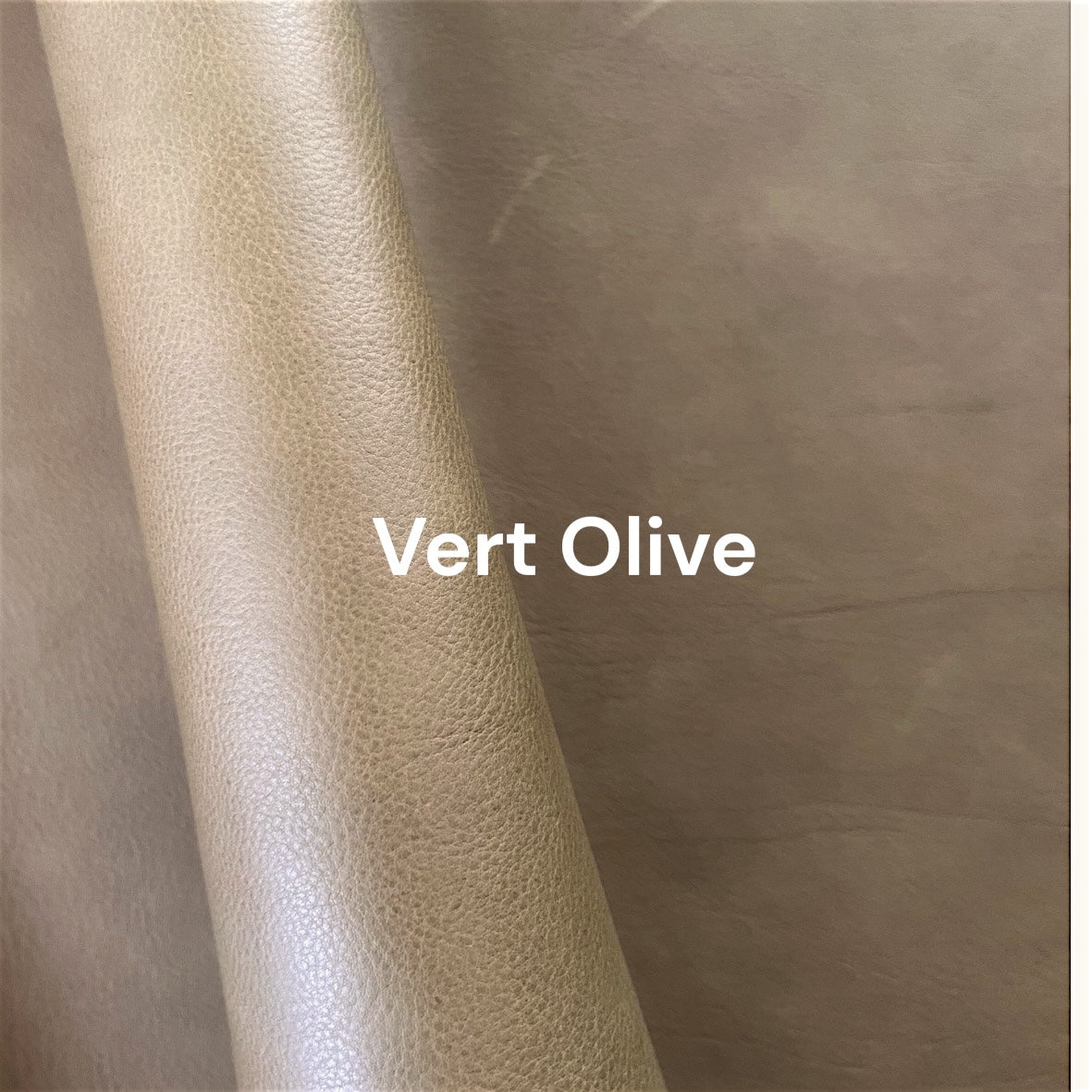 Cuir pour carnet en cuir vert olive