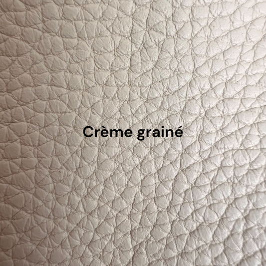 carnet en cuir couleur crème