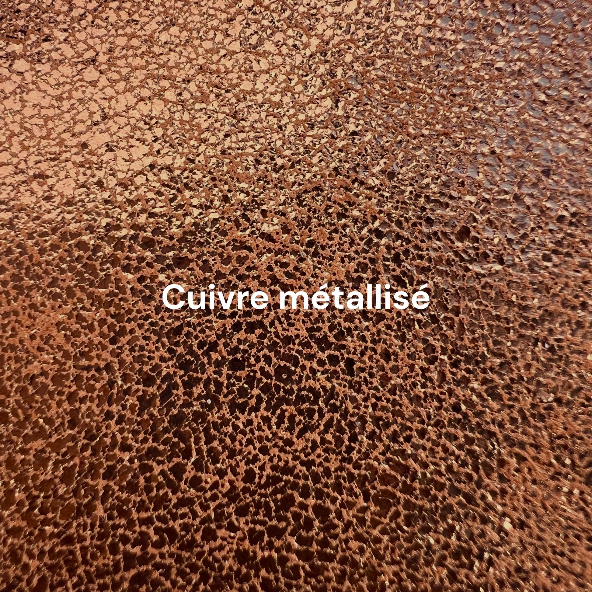 cuir métallisé cuivre