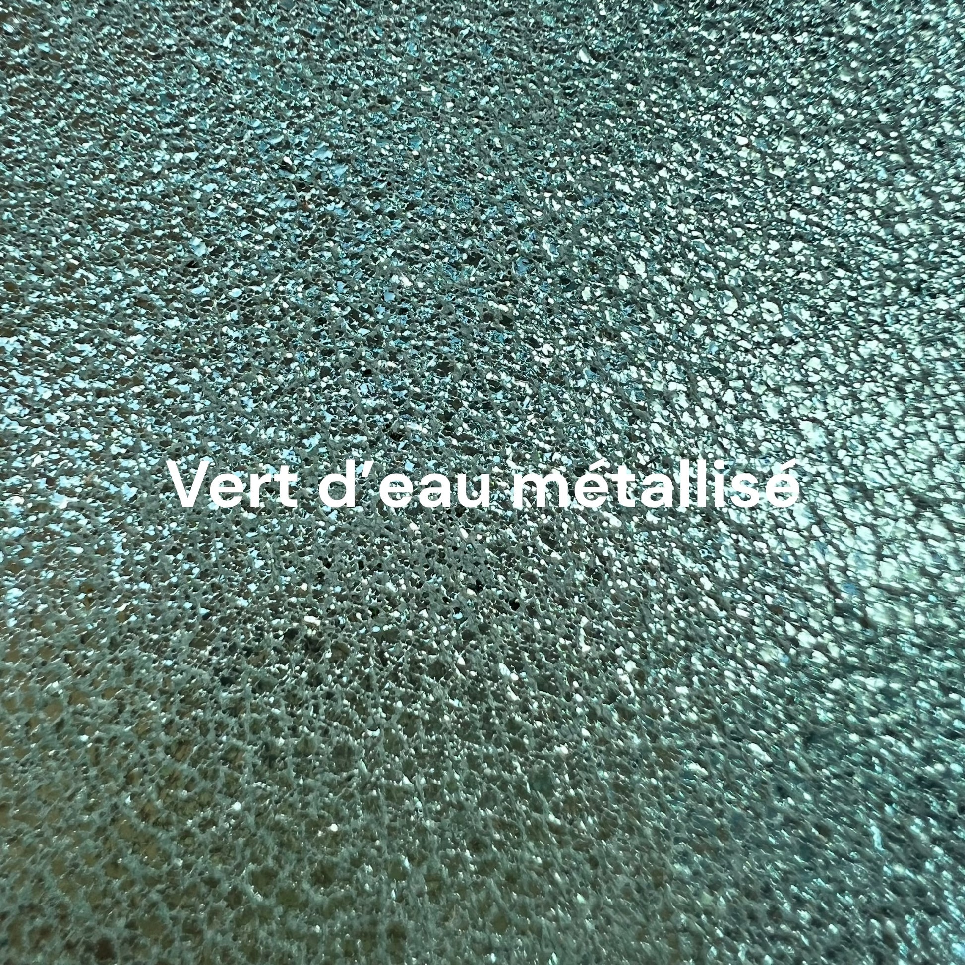cuir vert d'eau metallisé
