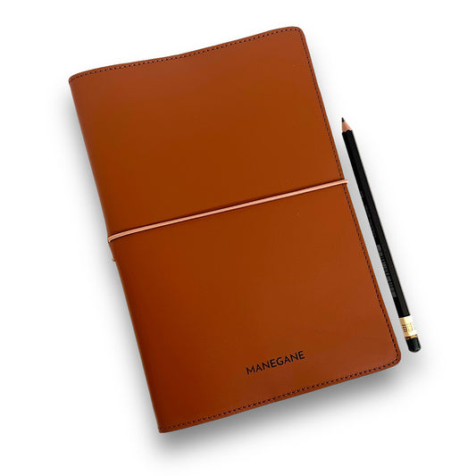 Grand carnet Notebook A5 Caramel Lisse