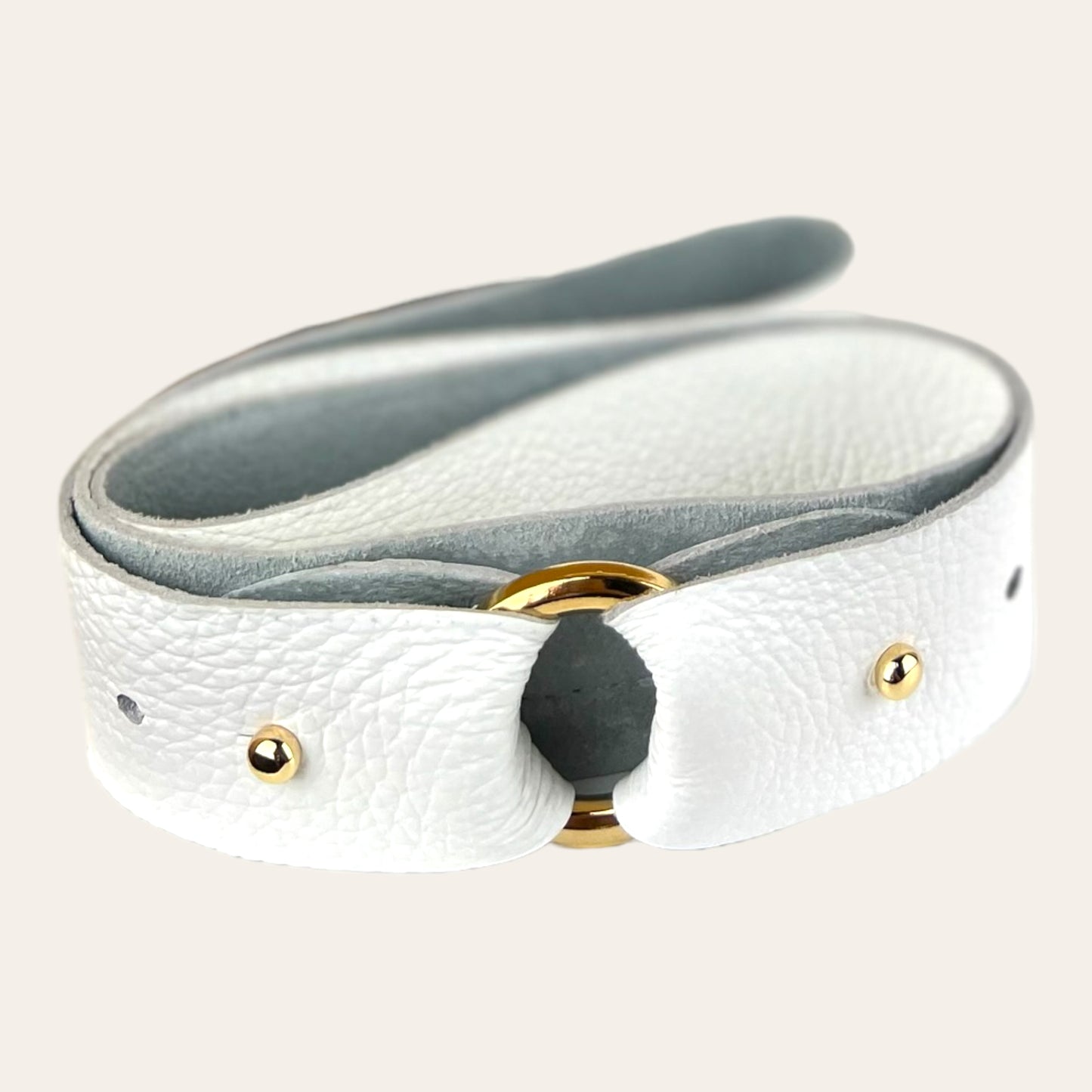 Pure White Grained Waist Jewel Belt