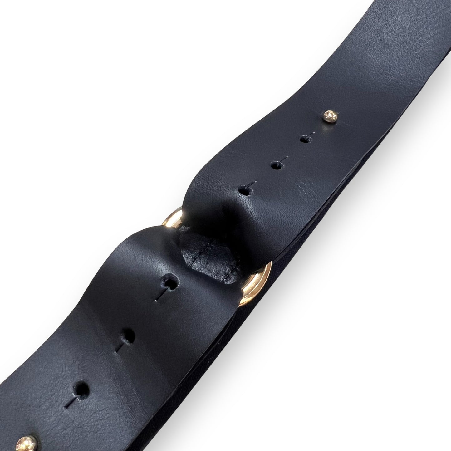 ceinture en cuir noir pour femme