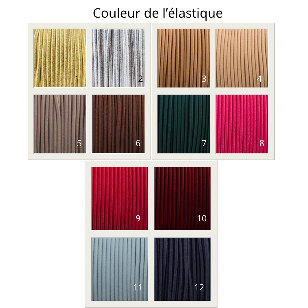 élastiques colorés pour carnet en cuir sur mesure