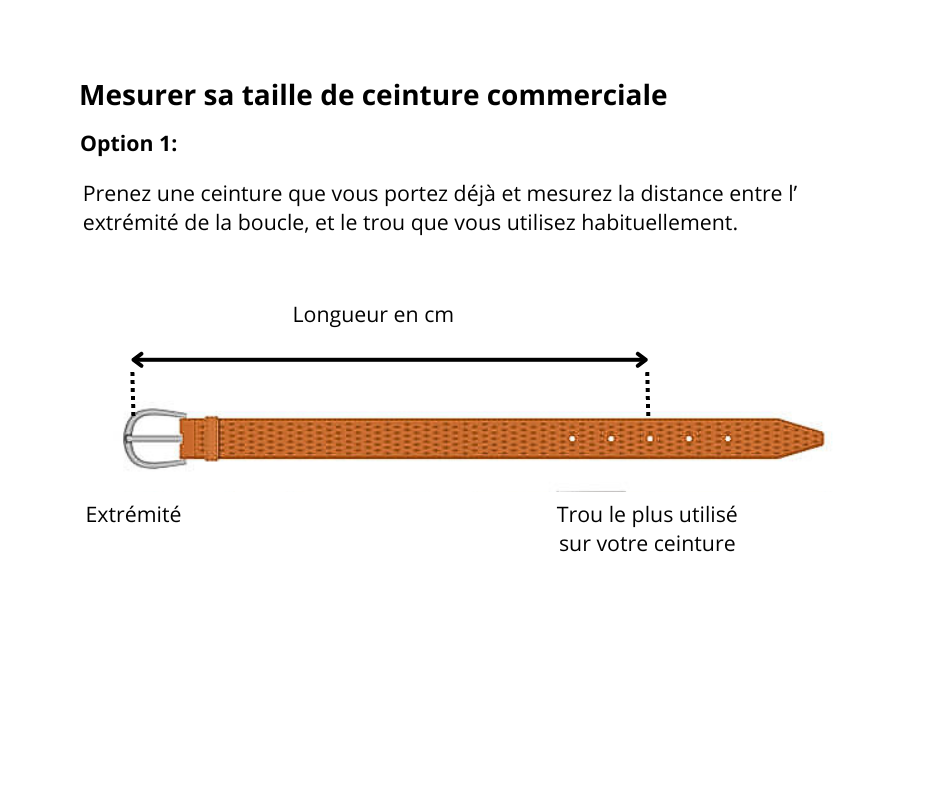 Ceinture cuir 25 mm avec sa Boucle en Rotin