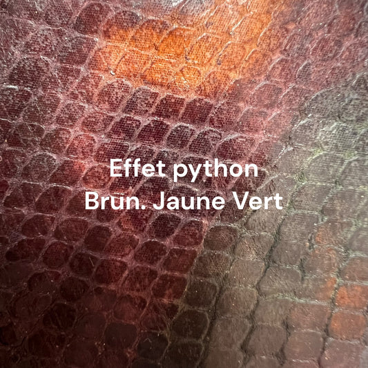 création en cuir faux python