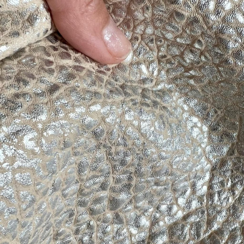 cuir bubble argenté maroquinerie