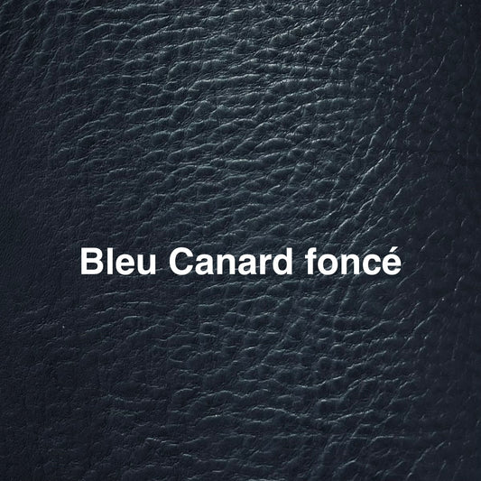 cuir bleu canard grainé