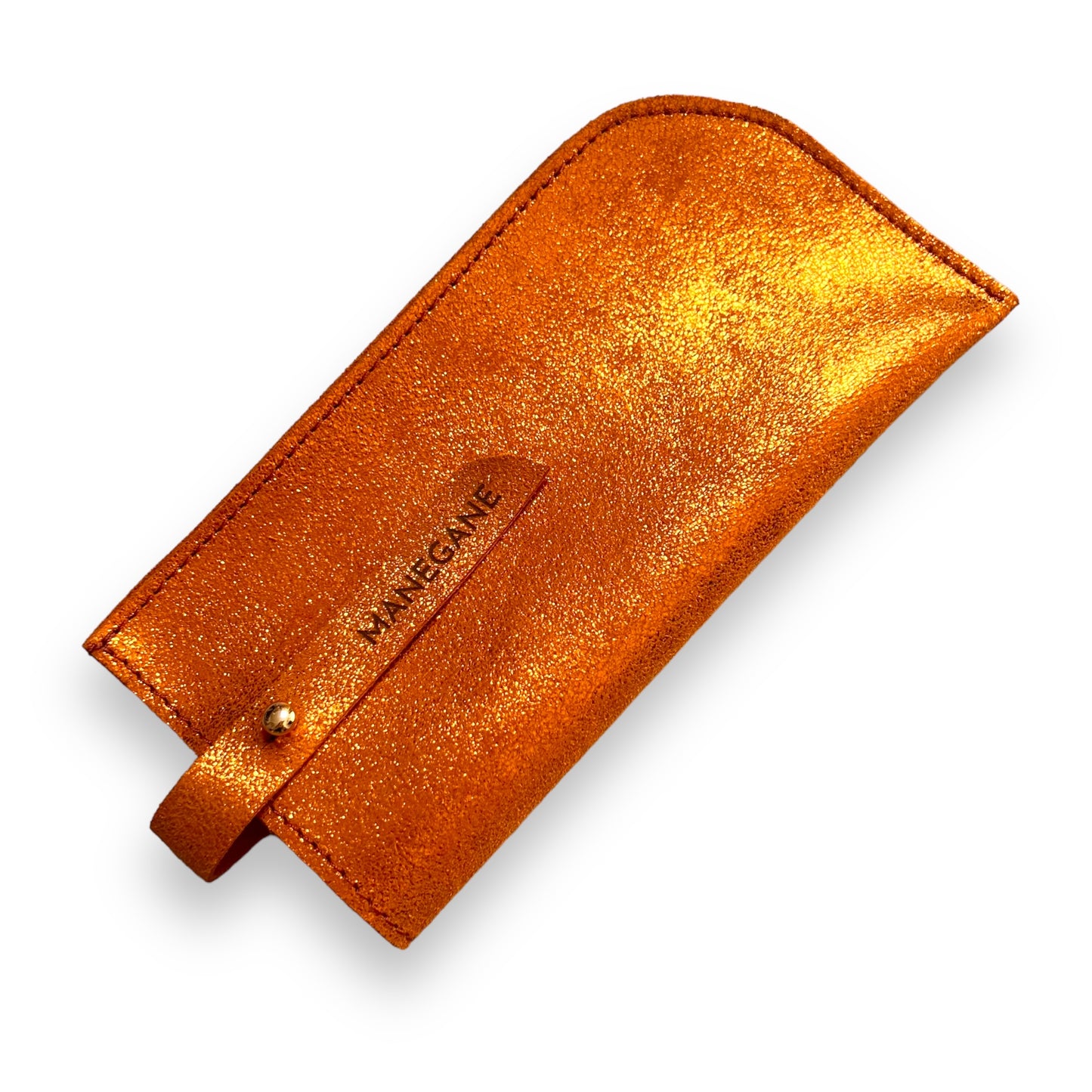 Metallic orange glasses case