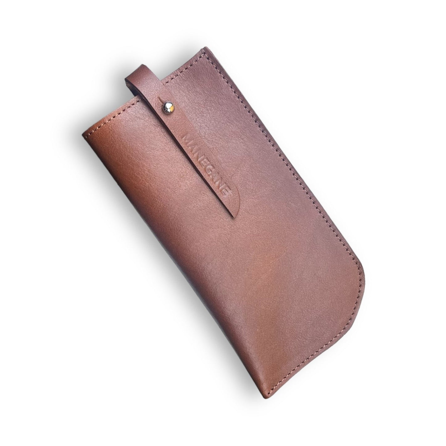 Estuche para gafas de hombre marrón chocolate