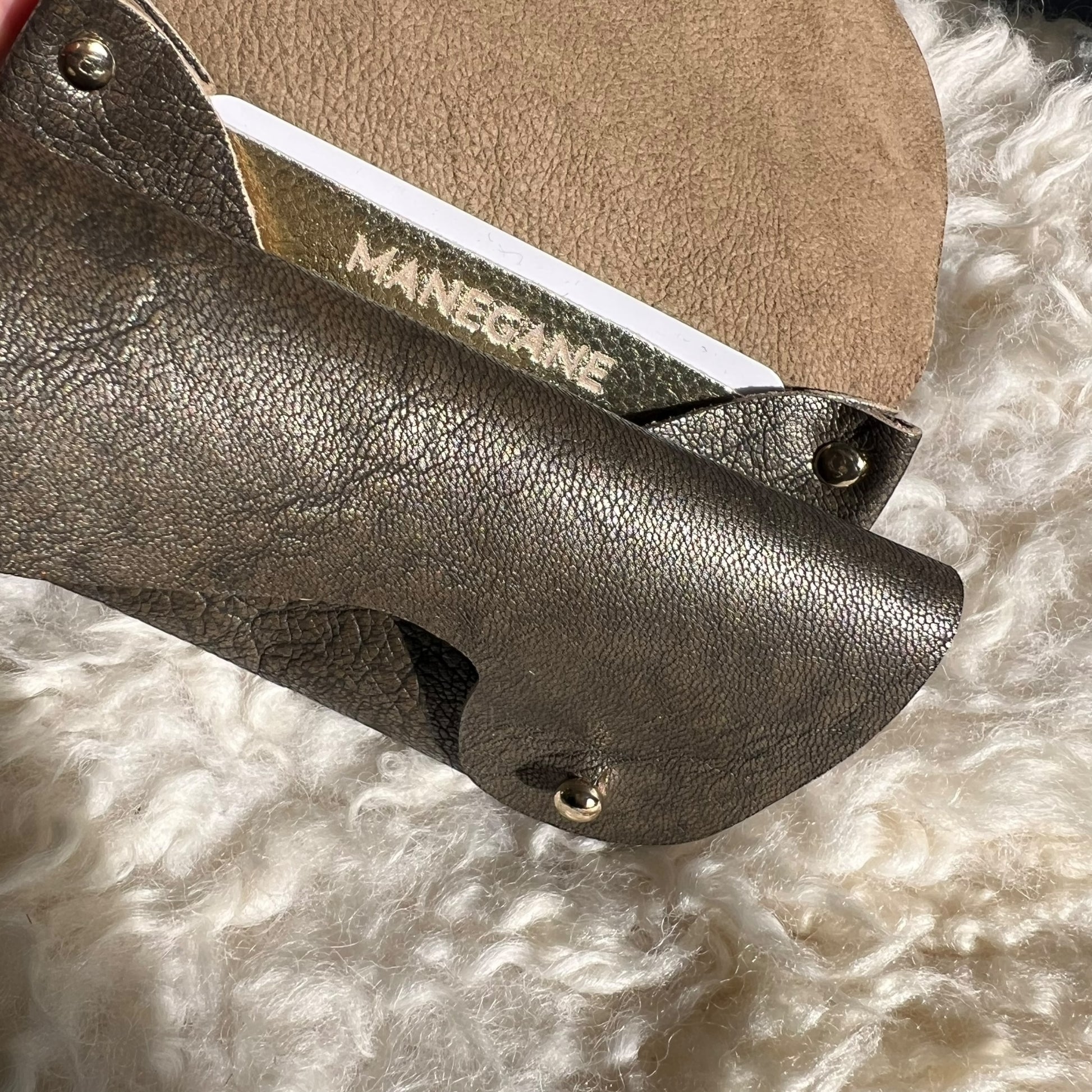 maroquinerie cuir vert kaki pour femme