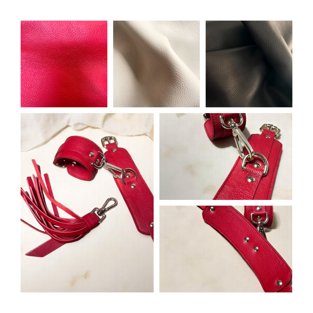 menottes en cuir couleurs