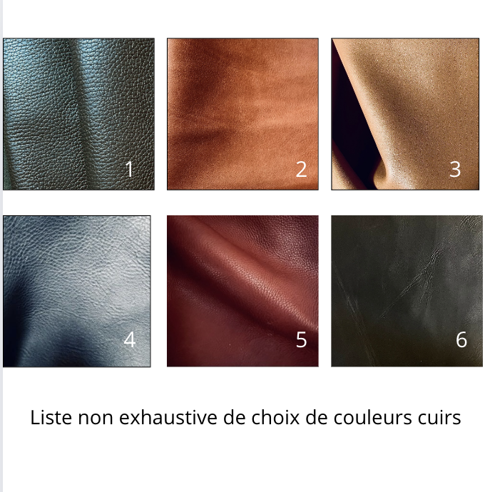 carnet en cuir sur mesure couleurs au choix