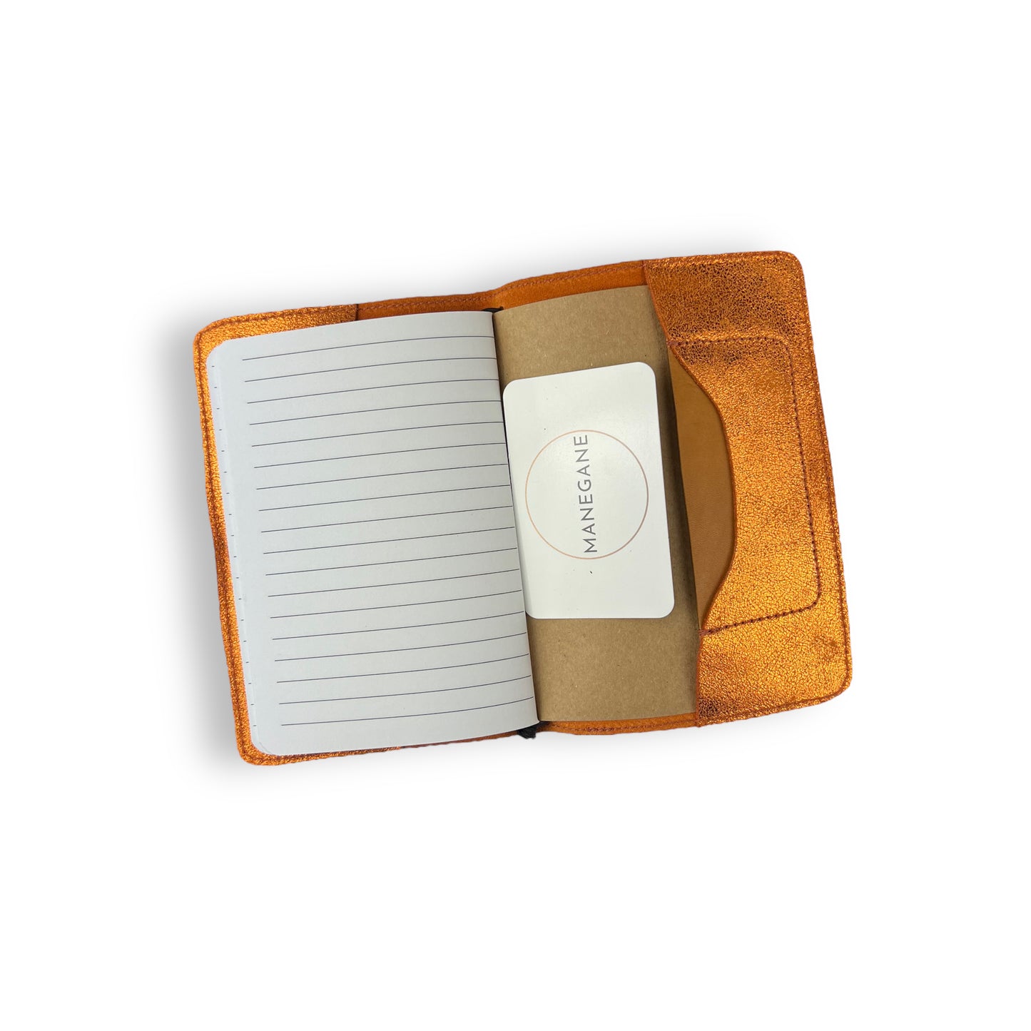 Petit carnet Notebook A6 Orange métallisé