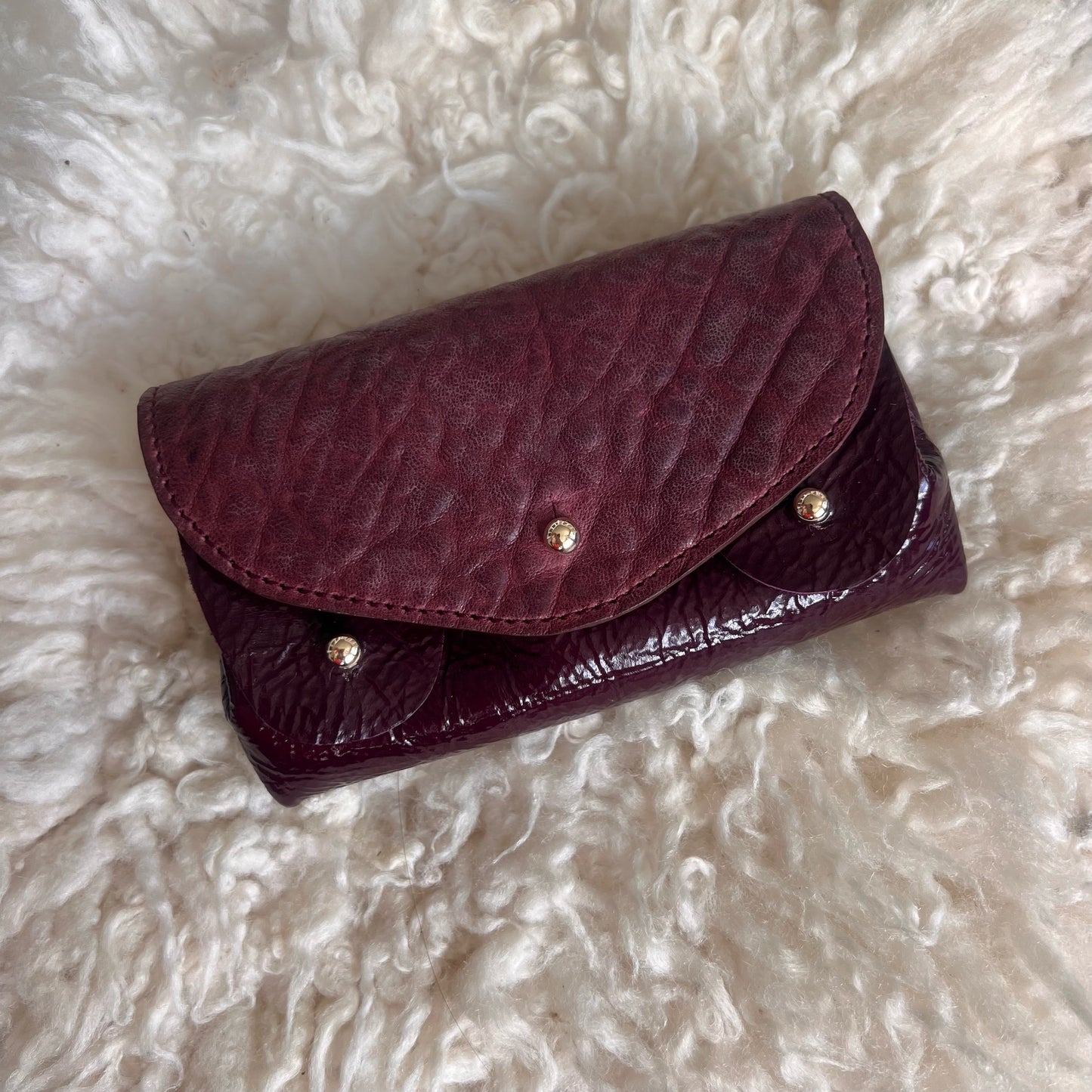 porte monnaie en cuir bubble