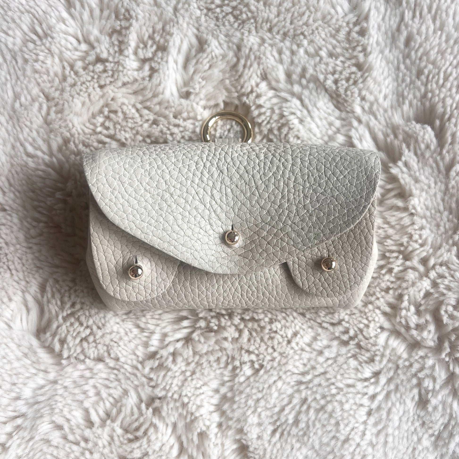 porte-monnaie pour femme en cuir blanc