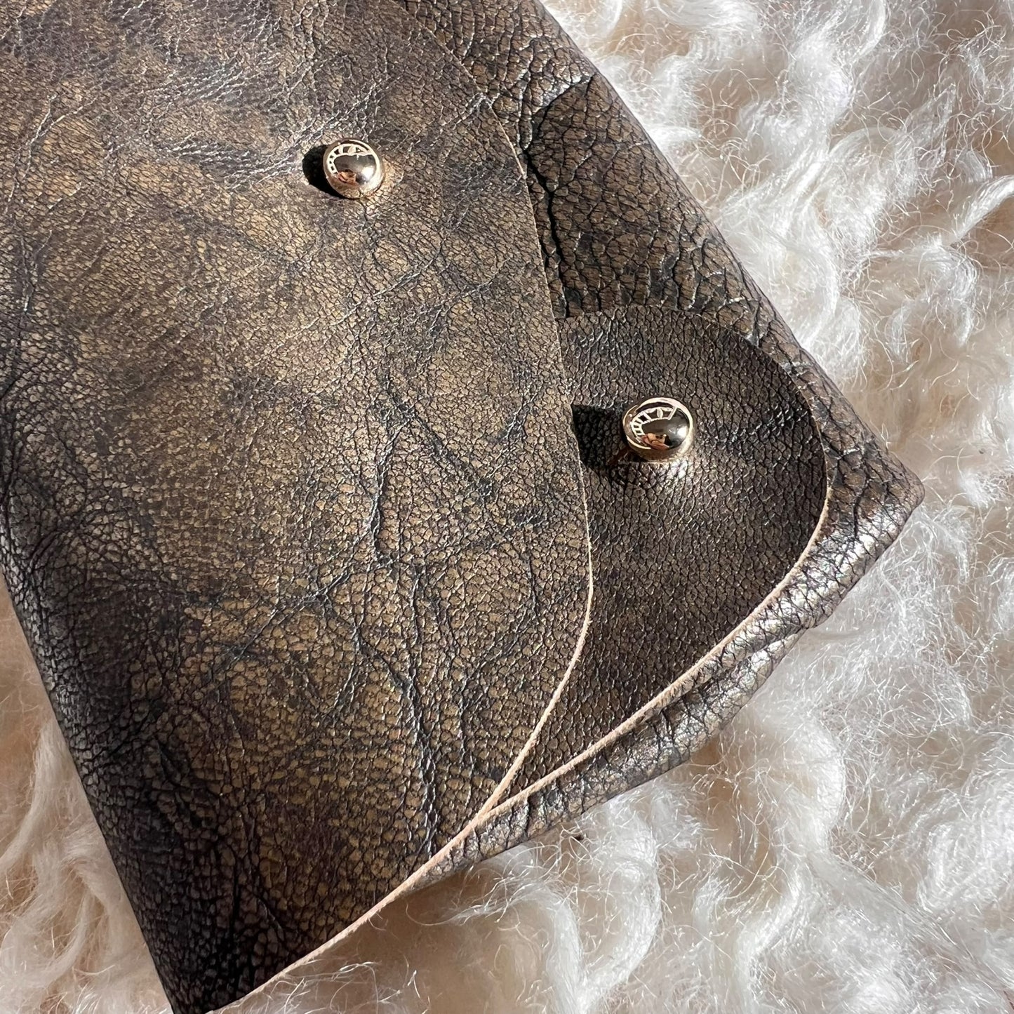 porte-monnaie cuir vert kaki femme