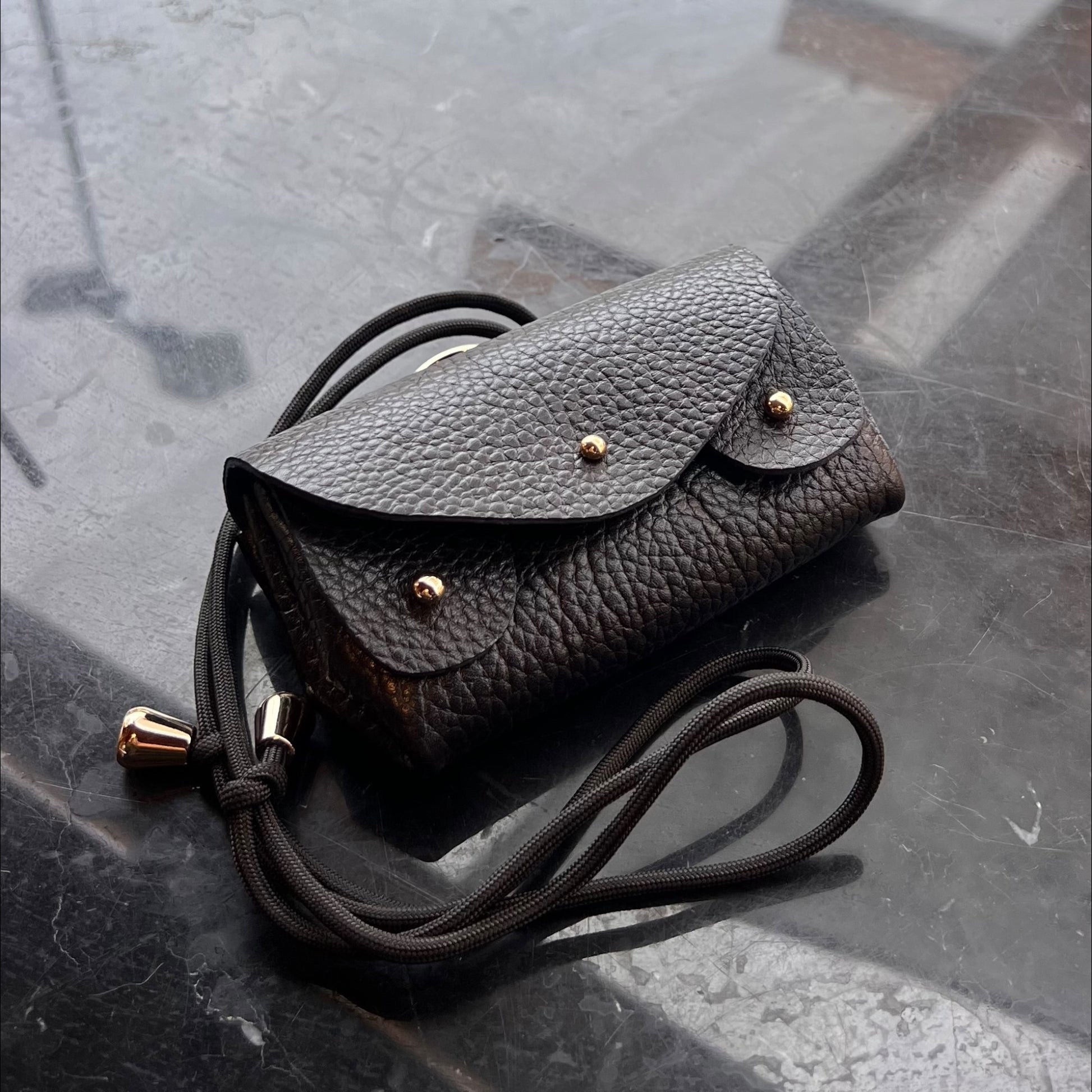 porte monnaie cuir noir féminin