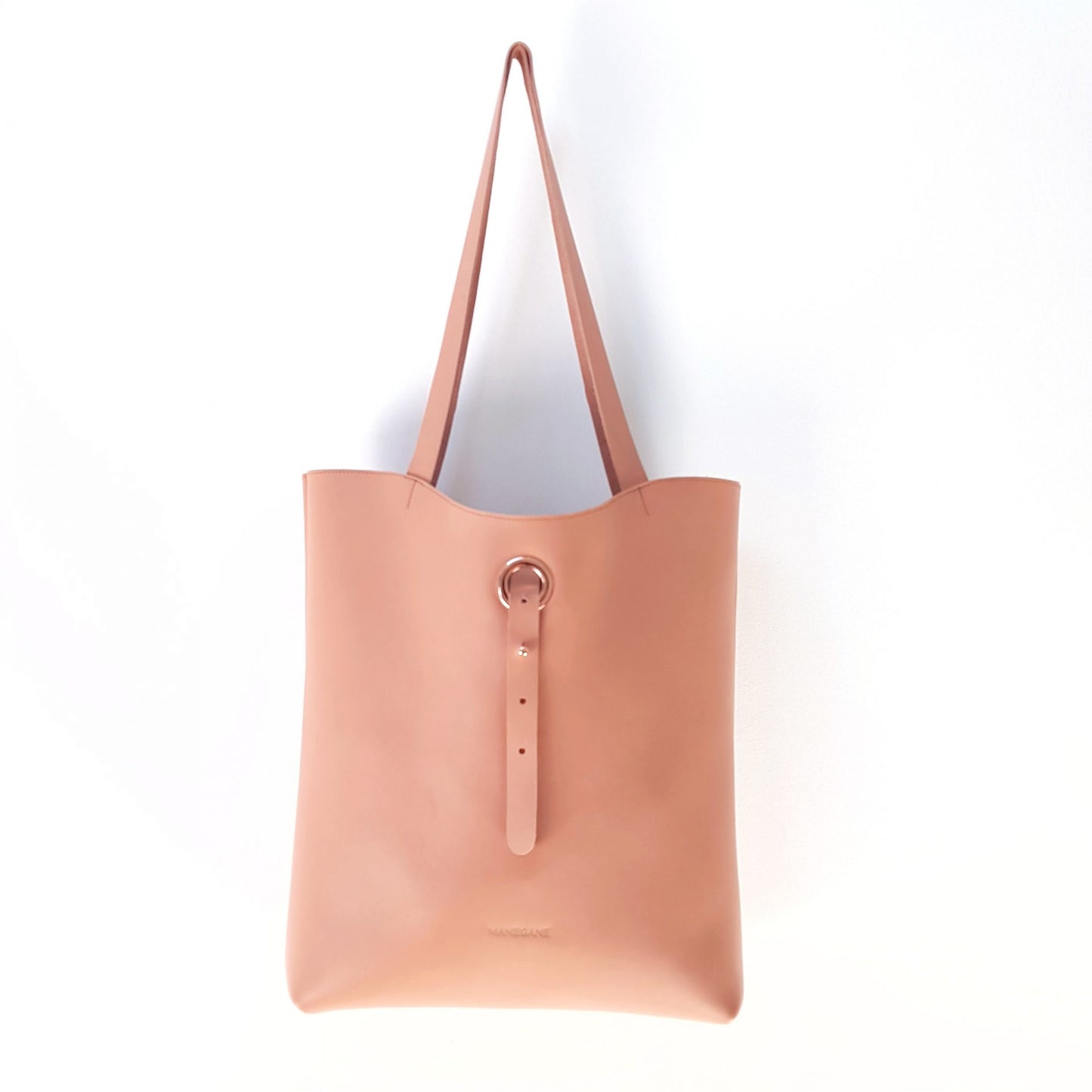 cabas cuir rose poudre