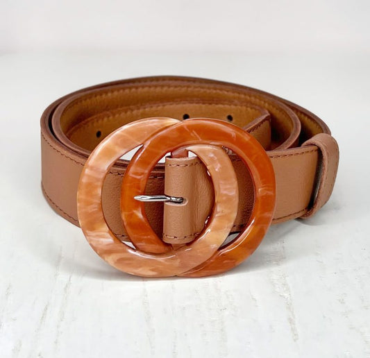 Ceinture en cuir marron