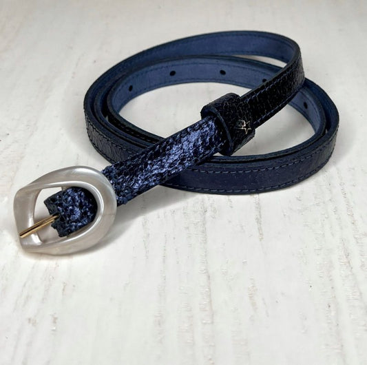 Ceinture marine cuir