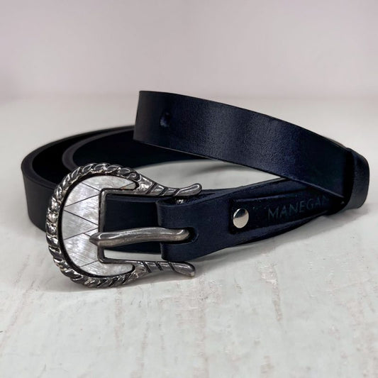 Ceinture en cuir noir