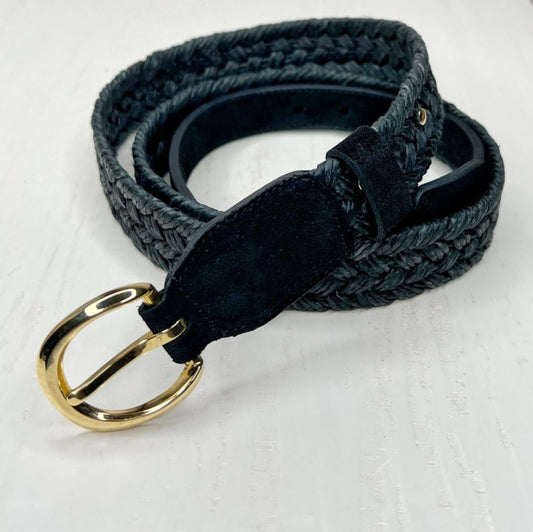 Ceinture corde tressée marine