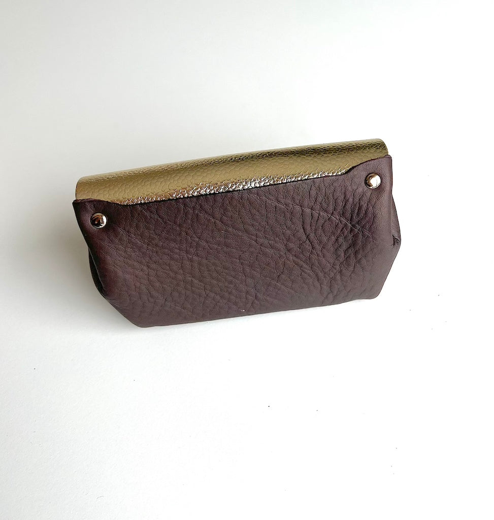 Porte-monnaie or et chocolat